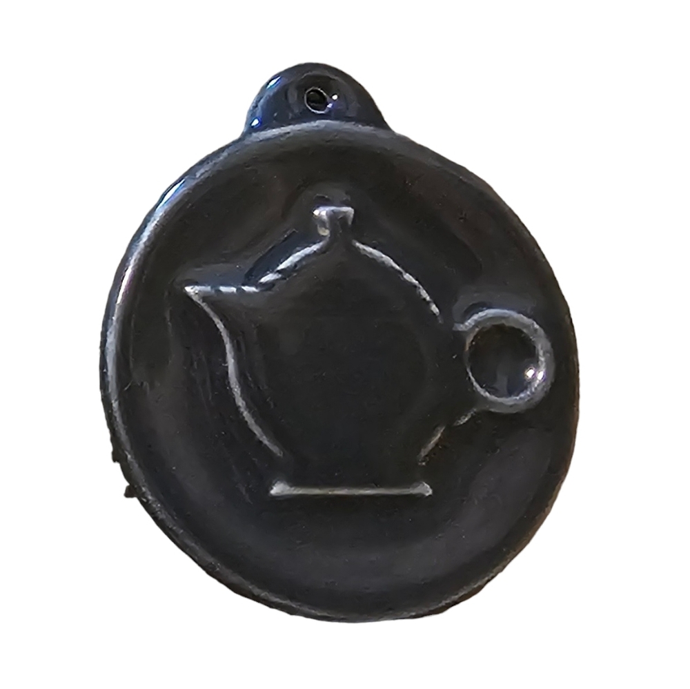 New Fiesta Embossed Holiday Ornament Dark Charcoal Gray Black